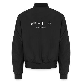 Euler-Identität e^(iπ)+1=0 - Unisex Bomberjacke - Schwarz - Hinten - AI Model Male 185 light (185cm)