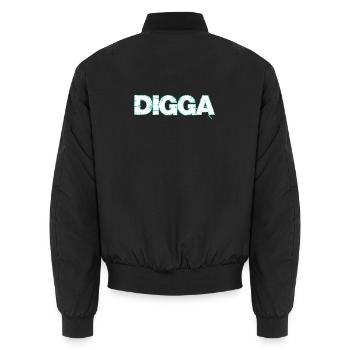 Danish - Unisex Bomber Jacket - black - Back - AI Model Male 185 light (185cm)