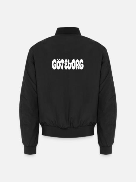 Göteborg Göteborg Retro Groovy Tippfehler Weiß - Unisex Bomberjacke - Schwarz