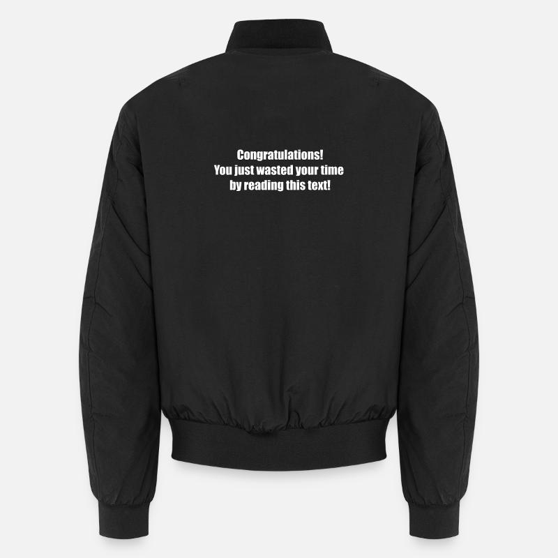 Texte inutile - Bomber unisexe - noir