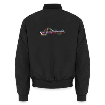 Lines. - Unisex Bomberjacke - Schwarz - Hinten - AI Model Male 185 light (185cm)