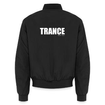Trance - what else? - Unisex Bomberjacke - Schwarz - Hinten - AI Model Male 185 light (185cm)