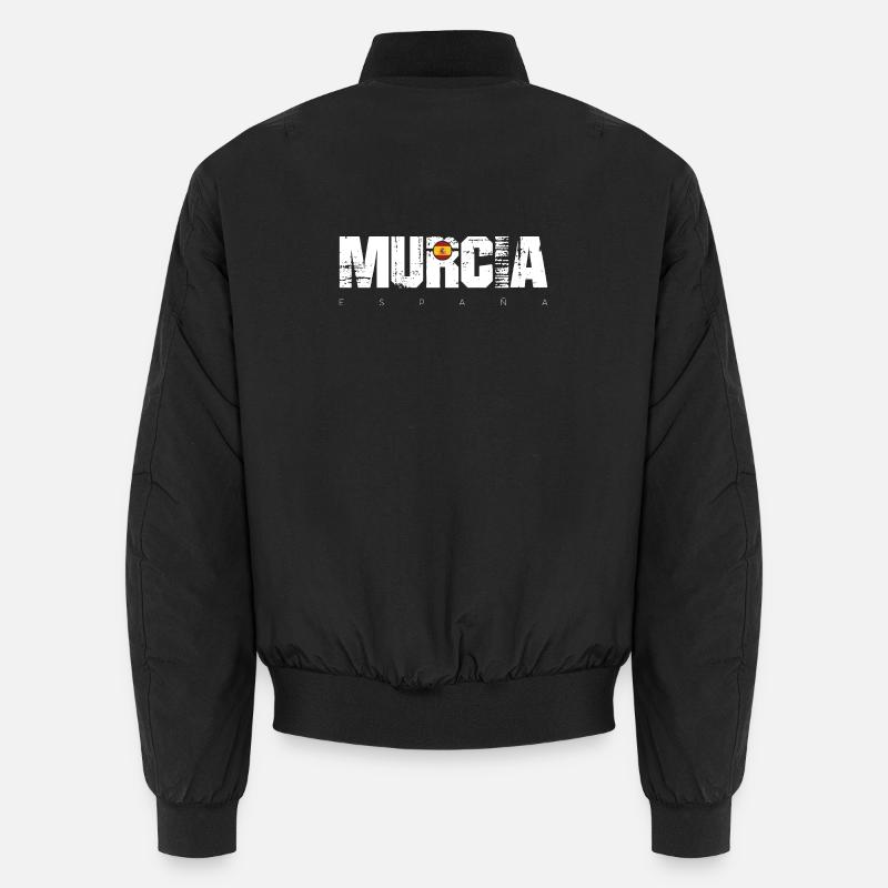 Murcie Espagne Texte en détresse - Bomber unisexe - noir