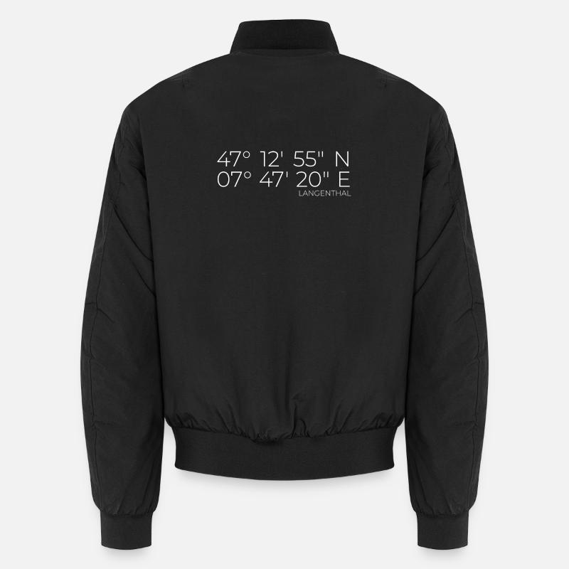 Coordinates Langenthal, Switzerland Unisex Bomber Jacket
