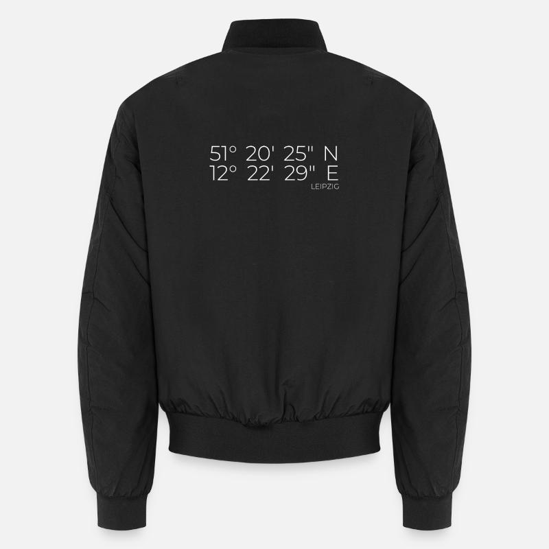 Coordonnées Leipzig - Bomber unisexe - noir