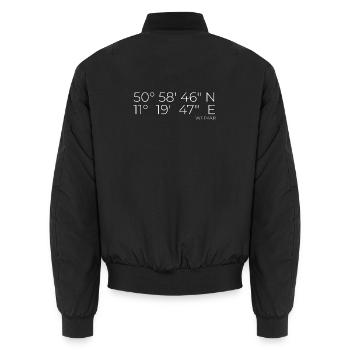 coordonnées Weimar - Bomber unisexe - noir - Dos - AI Model Male 185 light (185cm)