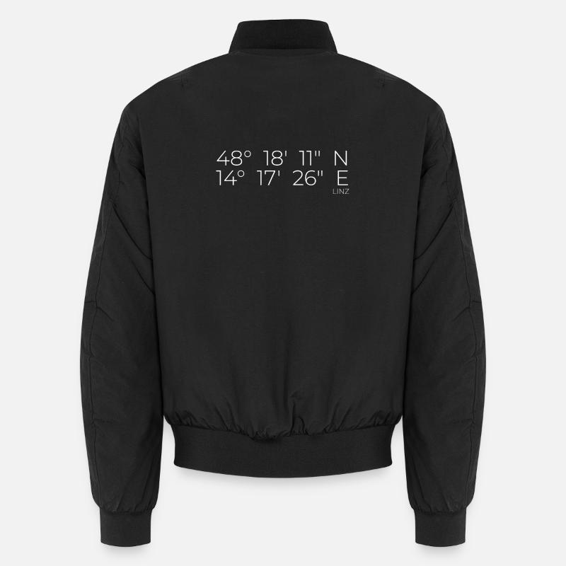 Coordinates Linz, Austria Unisex Bomber Jacket