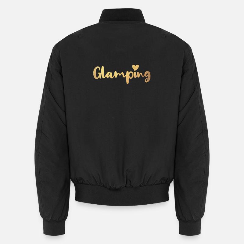 Glamping Heart Gold Camping Camper de luxe Bomber unisexe