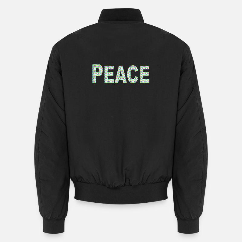 Peace Word with Peace Sign Unisex Bomber Jacket