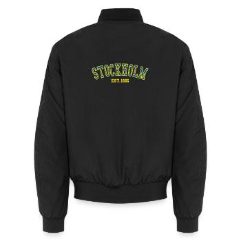 Stockholm Est.1965 - Unisex Bomberjacke - Schwarz - Hinten - AI Model Male 185 light (185cm)