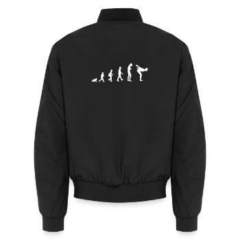 Development into a swimmer - Unisex Bomber Jacket - black - Back - AI Model Male 185 light (185cm)