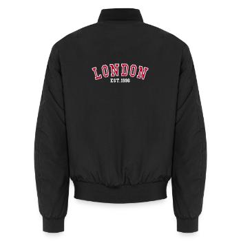 Londres Fondée en 1996 - Bomber unisexe - noir - Dos - AI Model Male 185 light (185cm)