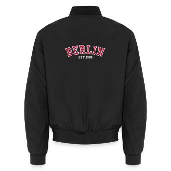 Berlin Fondé en 1986 - Bomber unisexe - noir - Dos - AI Model Male 185 light (185cm)
