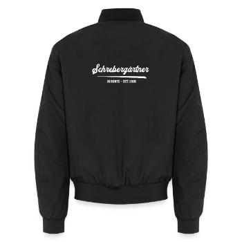 Allotment Garden Pensioner 2026 Gardener Hobby Gardener - Unisex Bomber Jacket - black - Back - AI Model Male 185 light (185cm)