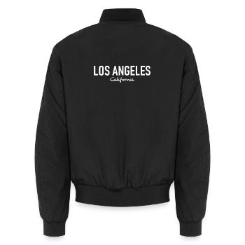 Los Angeles - Californie - États-Unis - États-Unis - Bomber unisexe - noir - Dos - AI Model Male 185 light (185cm)