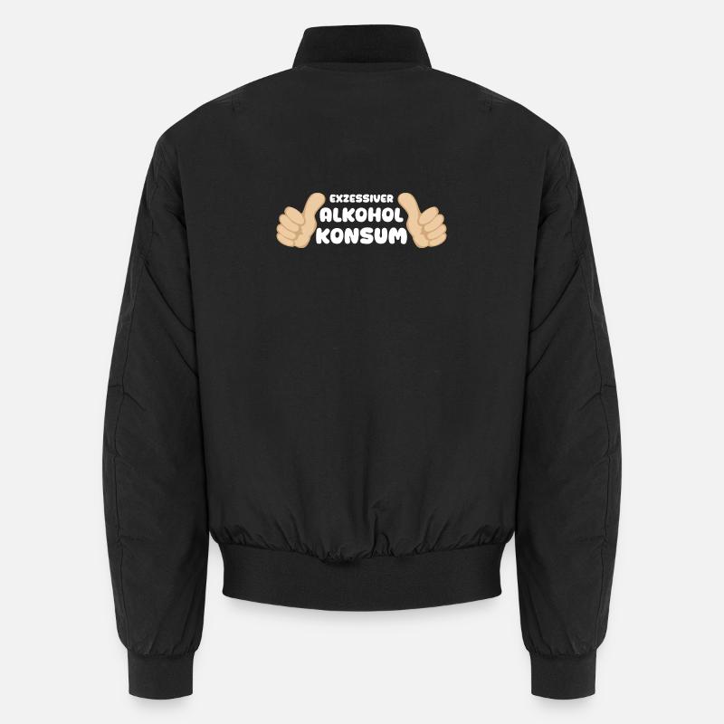 Excessive Alcohol Drinking Gift Funny - Unisex Bomber Jacket - black