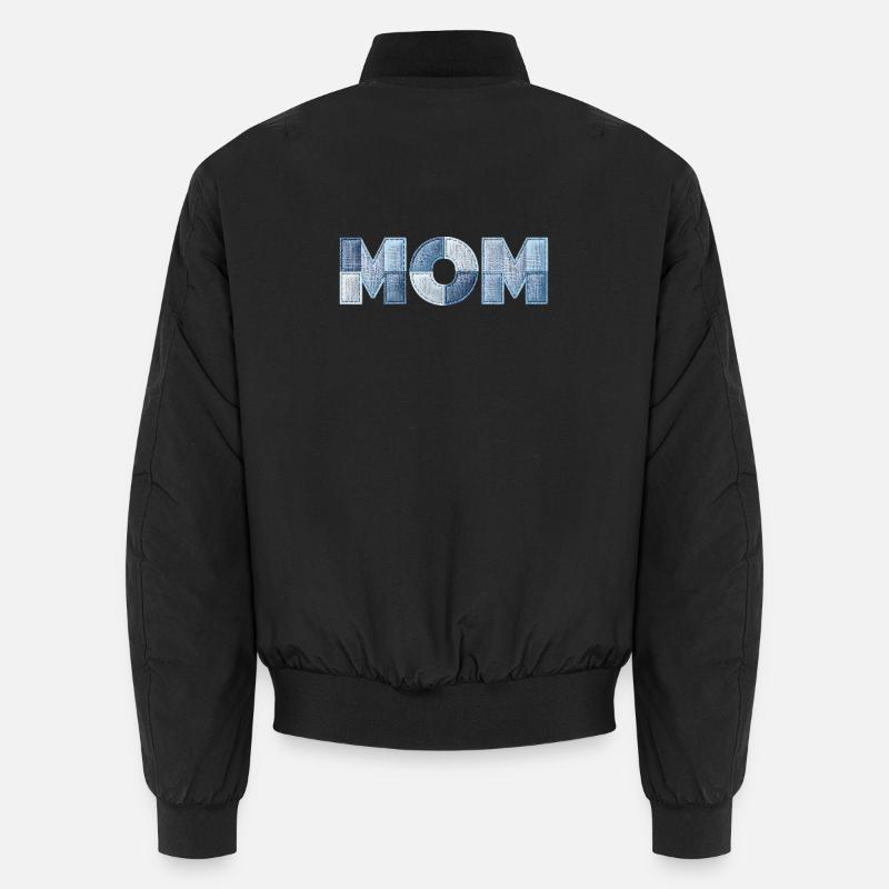 Cadeau de lettrage Patchwork Mom pour Maman Bomber unisexe