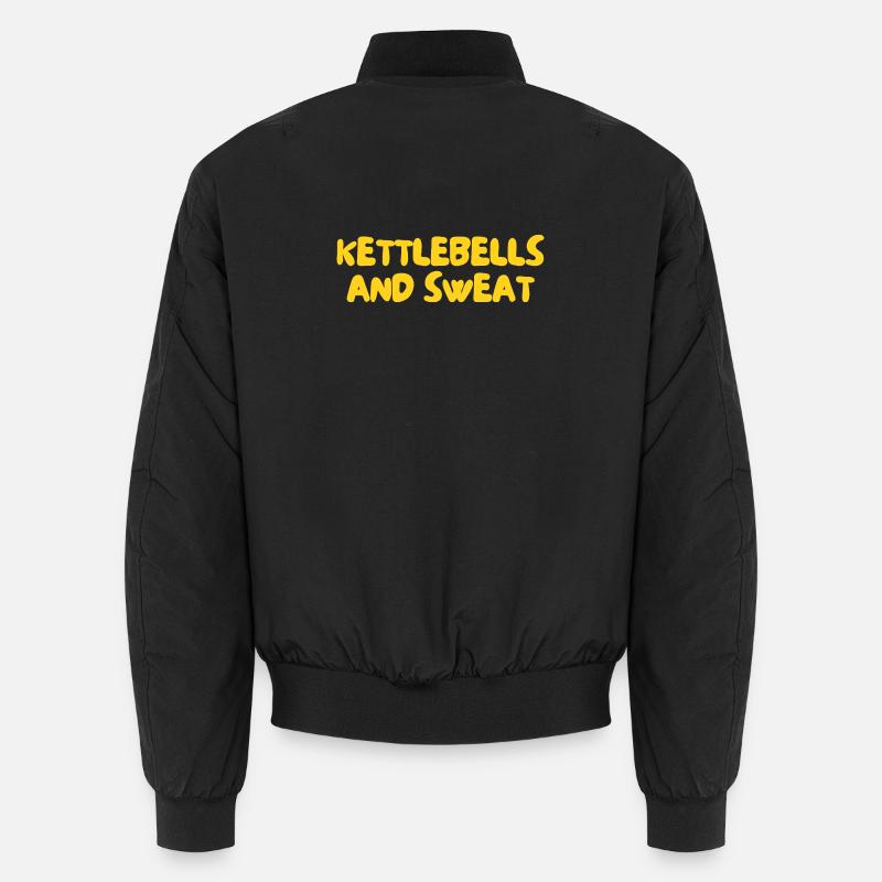 Kettlebells und Schweiß Unisex Bomberjacke