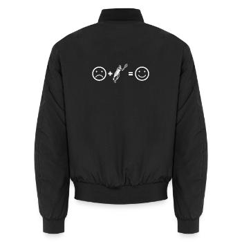 Gift idea for a tennis with tennis - Unisex Bomber Jacket - black - Back - AI Model Male 185 light (185cm)