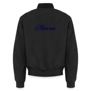Moinsen (Magasin de laits1) - Bomber unisexe - noir - Dos - AI Model Male 185 light (185cm)