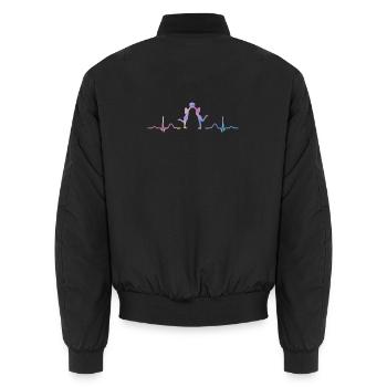 Cheerleader Cheer Mom Cheerleading - Unisex Bomber Jacket - black - Back - AI Model Male 185 light (185cm)