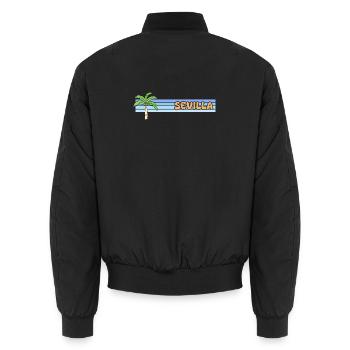Sonne Sevilla - Unisex Bomberjacke - Schwarz - Hinten - AI Model Male 185 light (185cm)