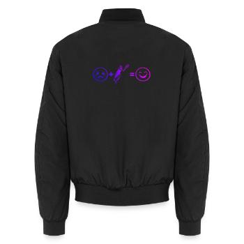 Gift idea for a tennis with tennis - Unisex Bomber Jacket - black - Back - AI Model Male 185 light (185cm)