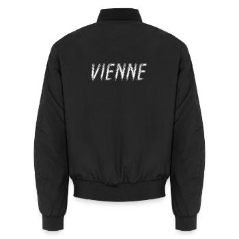 Vienne Brossé Contrasté - Bomber unisexe - noir - Dos - AI Model Male 185 light (185cm)