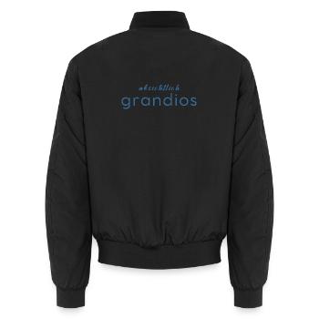 Absichtlich grandios - Unisex Bomberjacke - Schwarz - Hinten - AI Model Male 185 light (185cm)