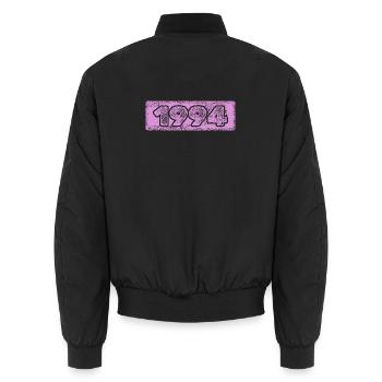 Jahr 1994 - Unisex Bomberjacke - Schwarz - Hinten - AI Model Male 185 light (185cm)