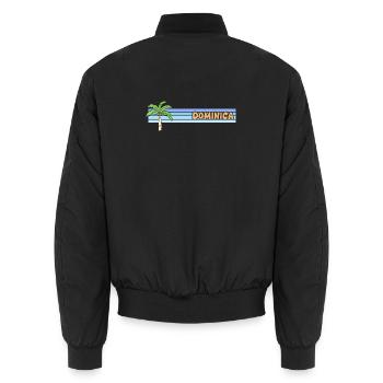 Dominica als Sonne - Unisex Bomberjacke - Schwarz - Hinten - AI Model Male 185 light (185cm)