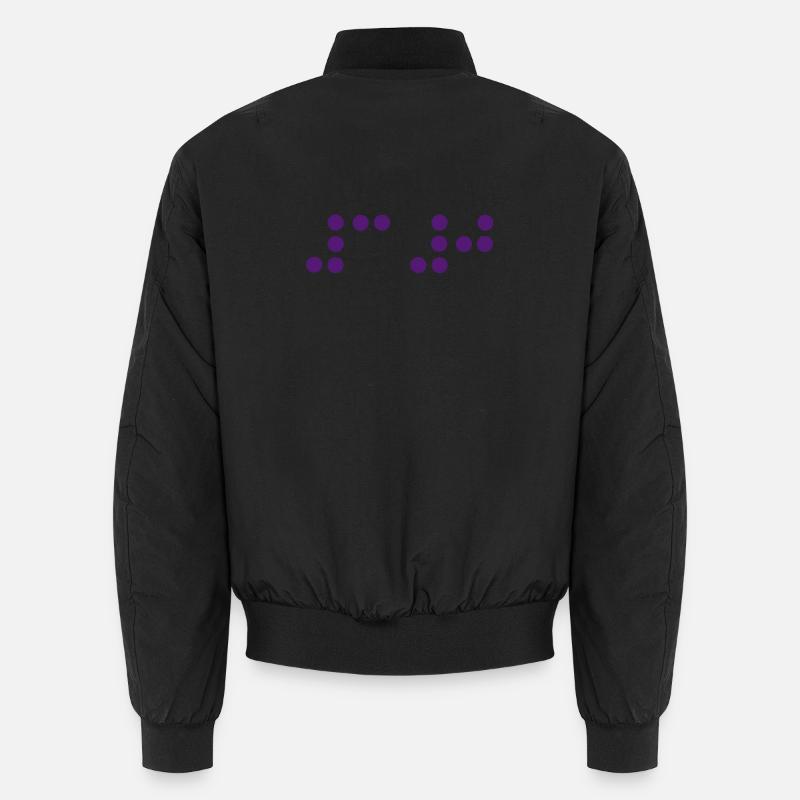 30 - Blindenschrift - Unisex Bomberjacke - Schwarz
