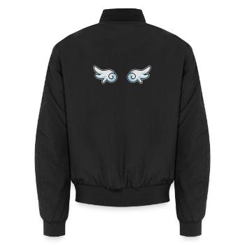 Angel wings - Unisex Bomber Jacket - black - Back - AI Model Male 185 light (185cm)