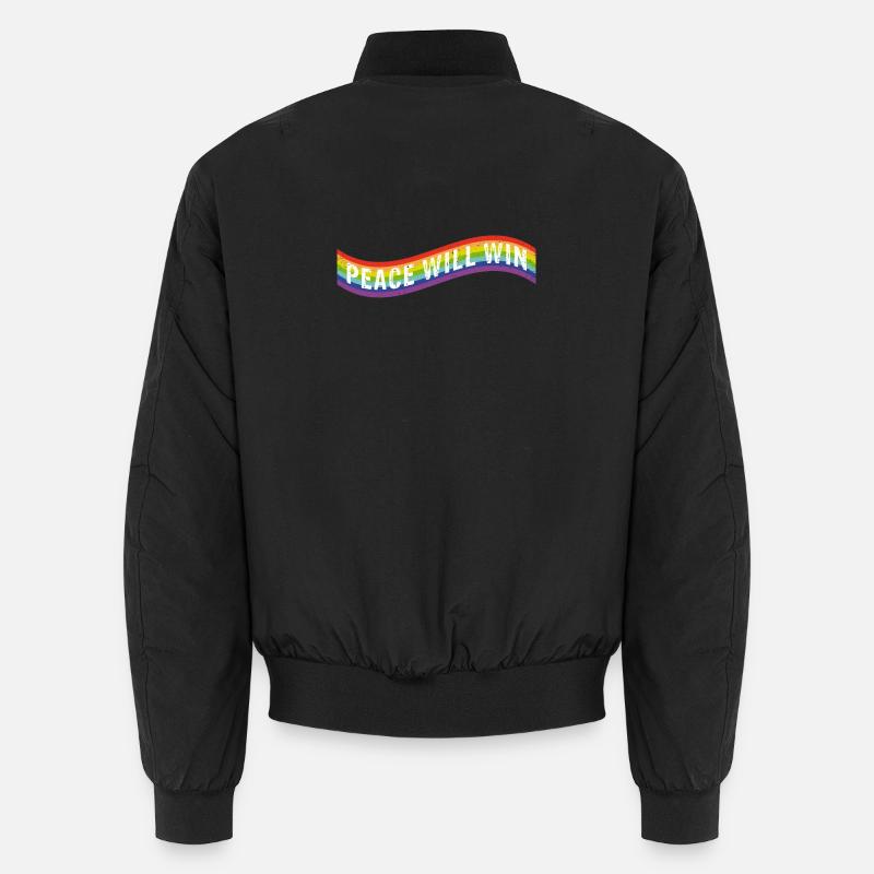 Peace will win Flag - Unisex Bomberjacke - Schwarz