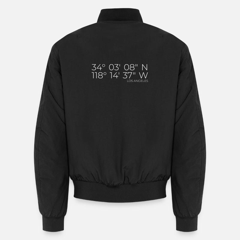 Coordinates: Los Angeles, California Unisex Bomber Jacket