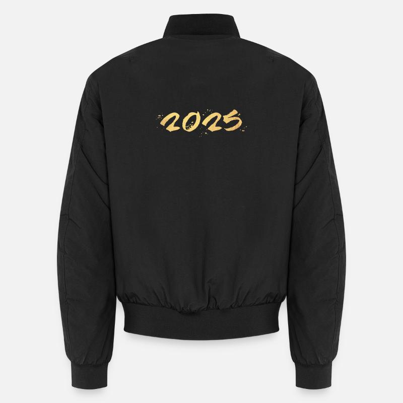 2025 Graffiti Gold Neujahr Happy New Year Unisex Bomberjacke