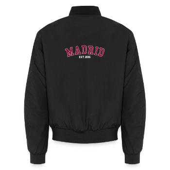 Madrid_Est_2005 - Bomber unisexe - noir - Dos - AI Model Male 185 light (185cm)