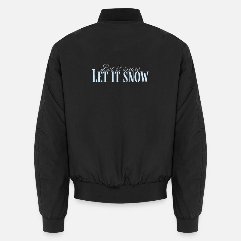 Let It Snow Script Bleu Glacé Bomber unisexe