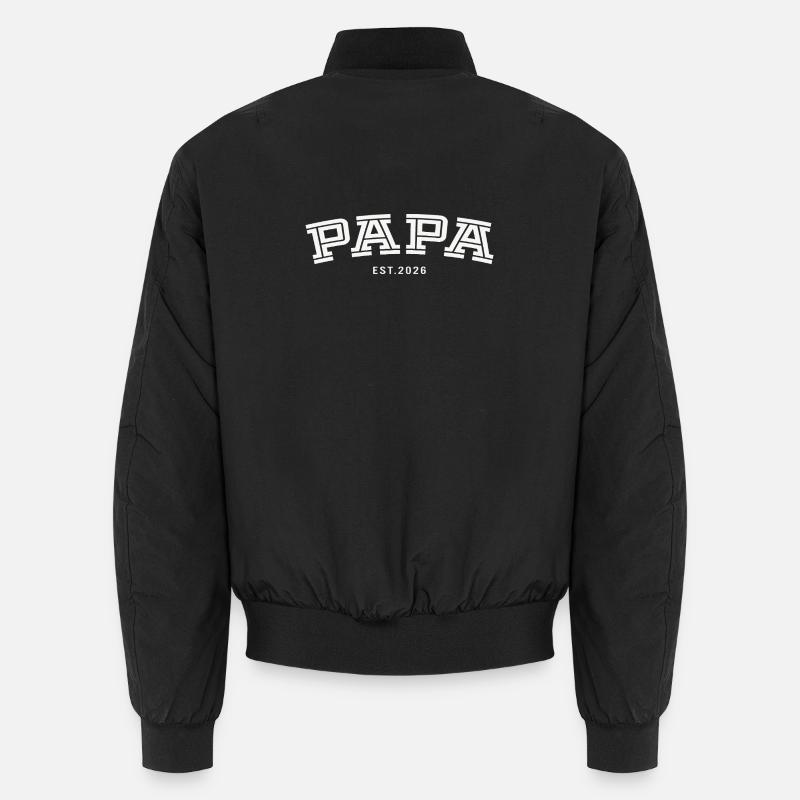 Papa Est. 2026 - Unisex Bomber Jacket - black