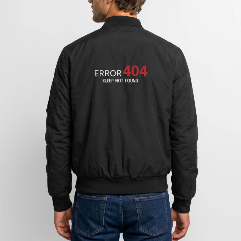 Error 404 Sleep Not Found – Pattern for Developers Unisex Bomber Jacket