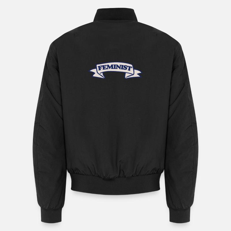 Feminist Crest Ribbon Design Unisex Bomber Jacket