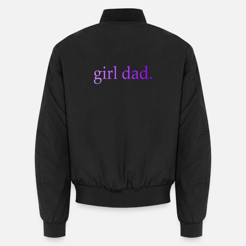 Papa fille cadeau de paternité - Bomber unisexe - noir