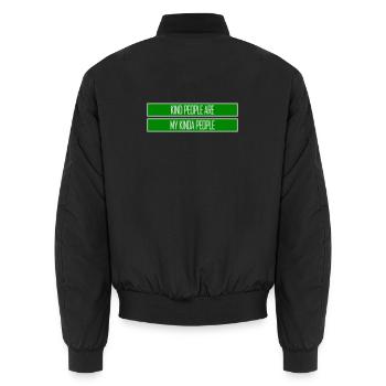 Kind People Are My Kinda People Freundlichkeit - Unisex Bomberjacke - Schwarz - Hinten - AI Model Male 185 light (185cm)