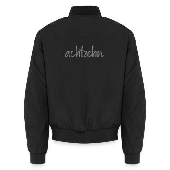 18 achtzehn 18. Geburtstag Geschenk Volljährigkeit - Unisex Bomberjacke - Schwarz - Hinten - AI Model Male 185 light (185cm)