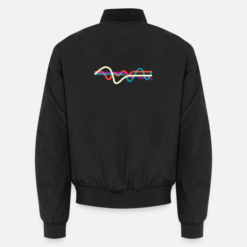 Lines - Unisex Bomberjacke - Schwarz