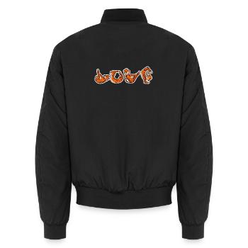 Love Yoga Fitness Tiger - Bomber unisexe - noir - Dos - AI Model Male 185 light (185cm)
