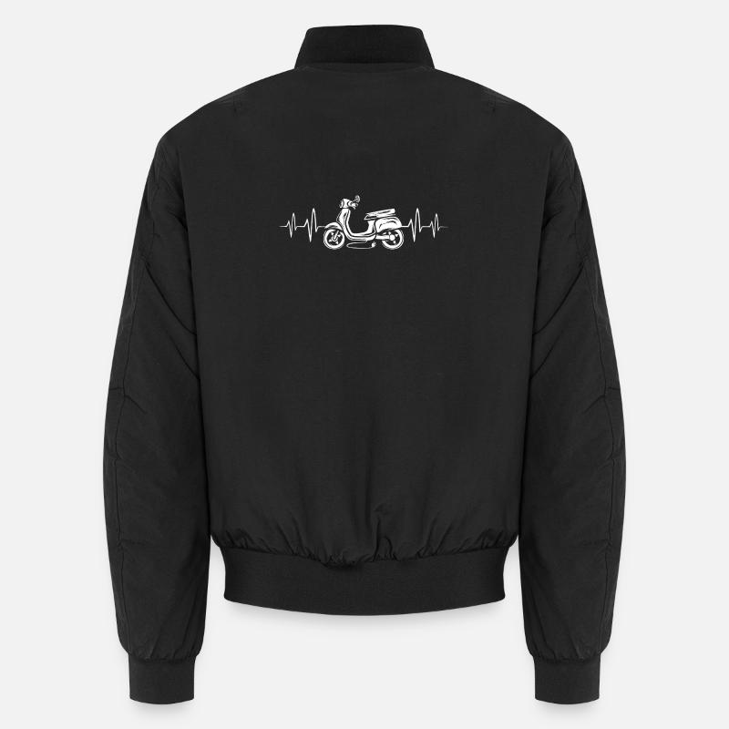E Roller mit Herzschlag - Rollerfahrer Passion Unisex Bomberjacke