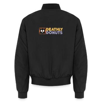 Deathly Donuts Totenkopf PopArt - Unisex Bomberjacke - Schwarz - Hinten - AI Model Male 185 light (185cm)
