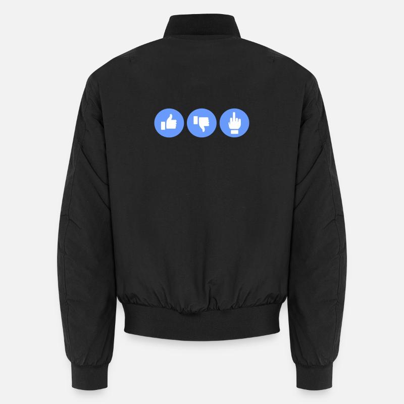 Icone j'aime j'aime pas et doigt d'honneur Bomber unisexe