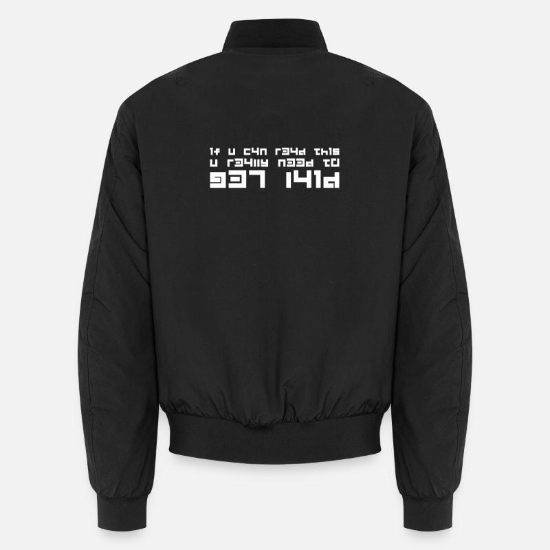 Get Laid Leetspeak – Nerdiger 1337 Spruch Unisex Bomberjacke
